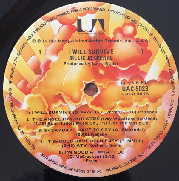 Billie Jo Spears : I Will Survive (LP)