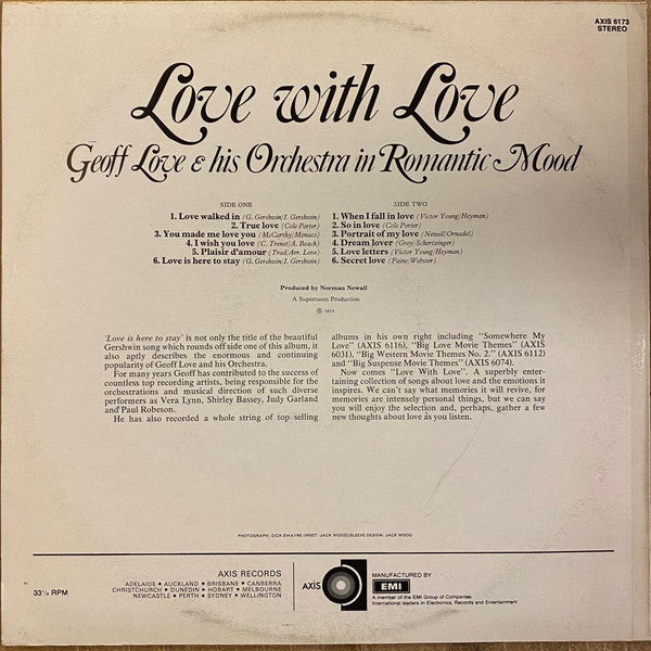 Geoff Love & His Orchestra : Love With Love (LP, Album)