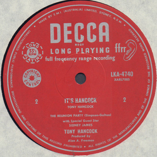 Hancock* With Special Guest Star Sidney James* : It's Hancock (LP, Album, Mono)