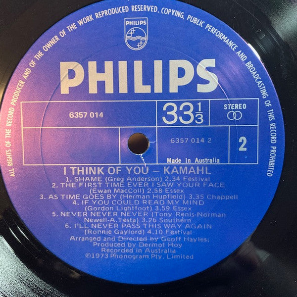 Kamahl : I Think Of You (LP, RP, Gat)