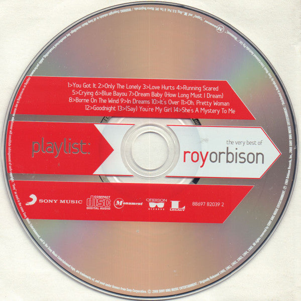 Roy Orbison : Playlist: The Very Best Of Roy Orbison (CD, Comp, Enh, RE, Eco)