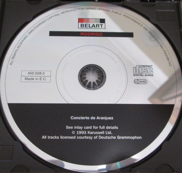 Rodrigo* / Castelnuovo-Tedesco* - Siegfried Behrend / Berliner Philharmoniker / Reinhard Peters : Concierto De Aranjuez / Guitar Concerto No. 1 (CD, Album)