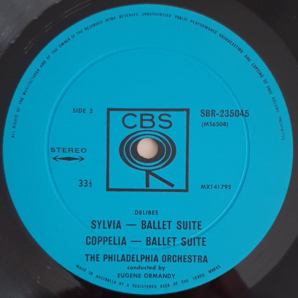 Frédéric Chopin / Léo Delibes - Eugene Ormandy, The Philadelphia Orchestra : Three Favorite Ballets (Les Sylphides / Suite From Sylvia / Suite From Coppélia) (LP)