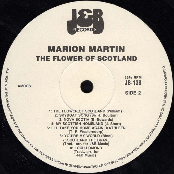 Marion Martin (3) : The Flower Of Scotland (LP, Comp)