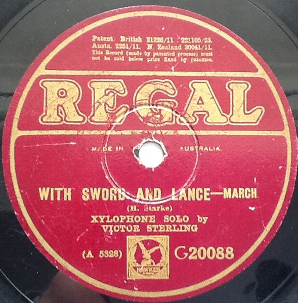 Victor Sterling : Sons Of The Brave / With Sword And Lance (Shellac, 10")
