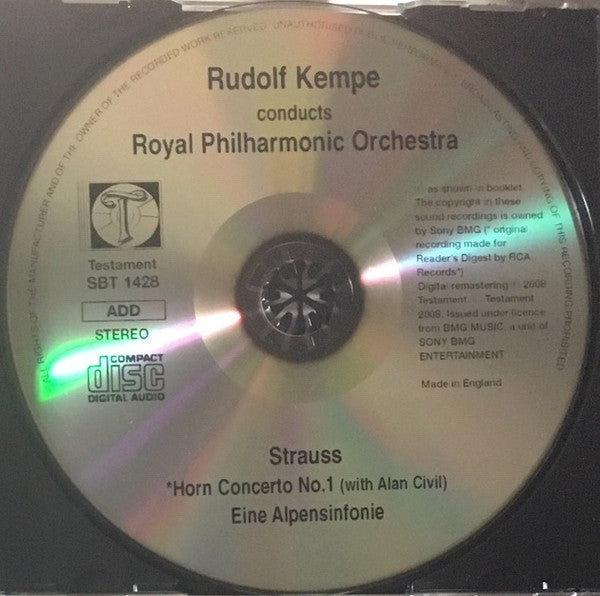 Rudolf Kempe, Richard Strauss, Alan Civil • Royal Philharmonic Orchestra : Eine Alpensinfonie • Horn Concerto No.1 (CD, Comp, RM)