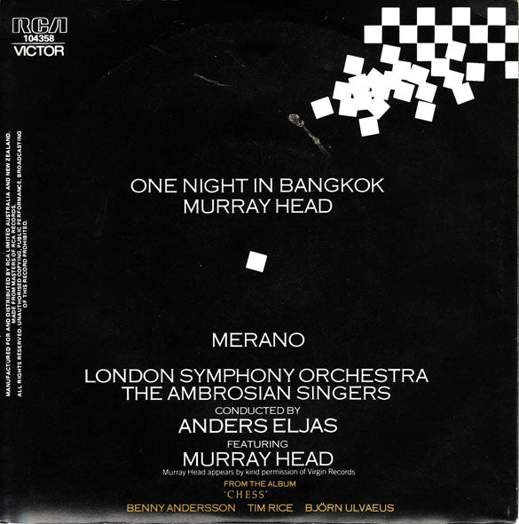 Murray Head : One Night In Bangkok (7", Single)