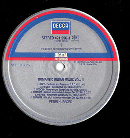 Peter Hurford : Romantic Organ Music Vol. 2 (LP, Album)