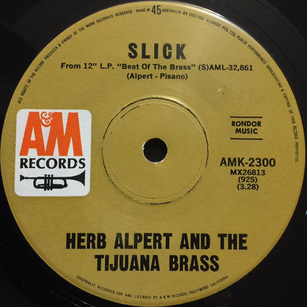 Herb Alpert & The Tijuana Brass : Slick / Cabaret (7", Single)