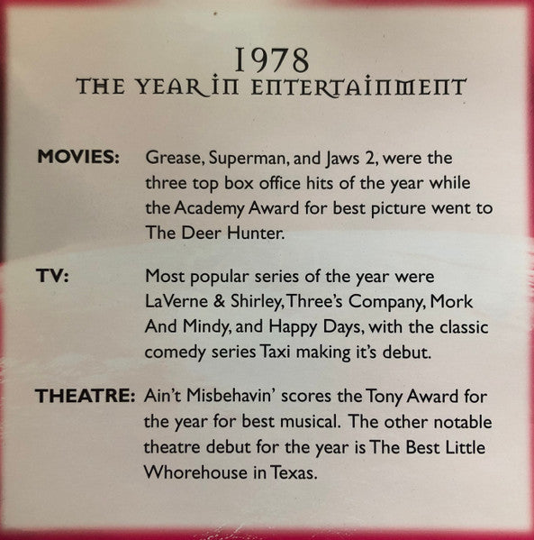 Various : Where Were You? 1978 (CD, Album, Comp)