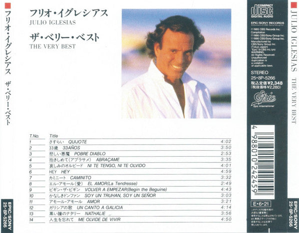 Julio Iglesias : The Very Best (CD, Comp, RP)