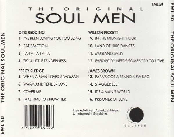 Otis Redding, Percy Sledge, Wilson Pickett, James Brown : The Original Soul Men (CD, Comp, RE)