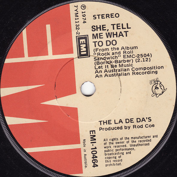 The La De Da's* : Too Pooped To Pop (7", Single)
