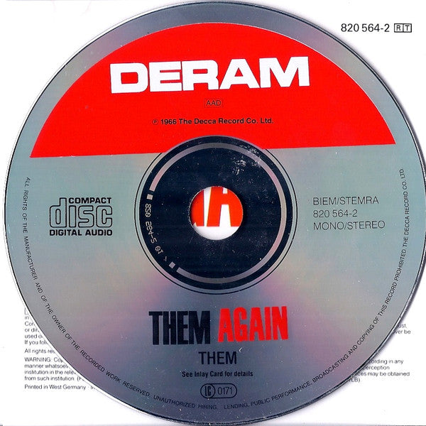 Them (3) : Them Again (CD, Album, Mono, RE, RM)