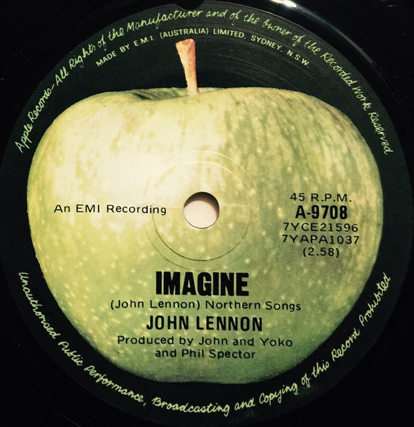 John Lennon : Imagine (7", Single, RE)