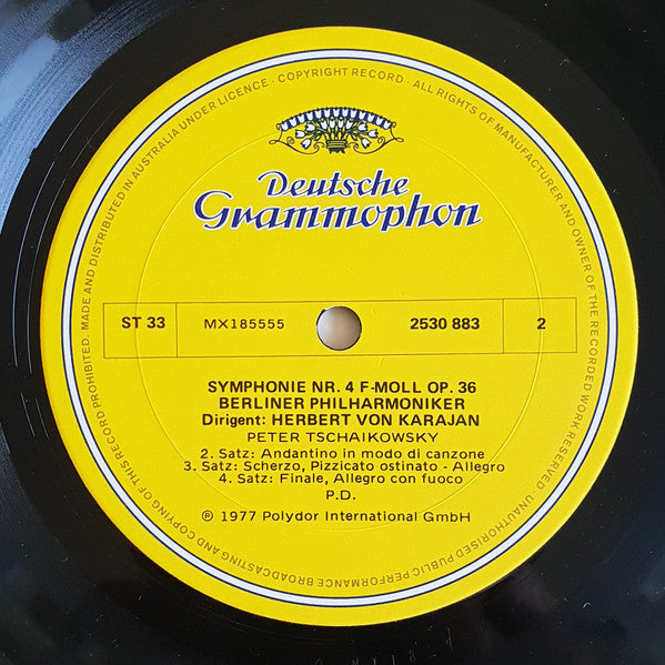 Pyotr Ilyich Tchaikovsky, Berliner Philharmoniker · Herbert von Karajan : Symphonie Nr. 4 (LP)