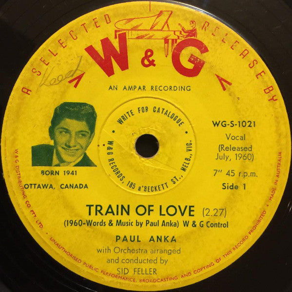 Paul Anka : Train Of Love (7", Single)