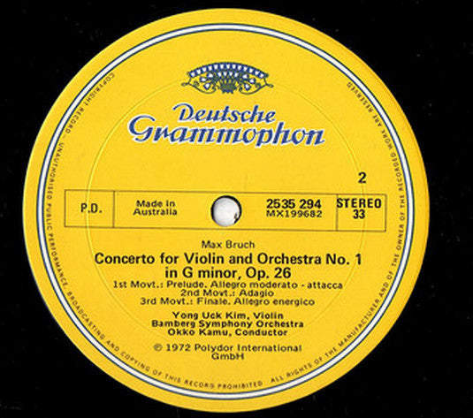 Felix Mendelssohn-Bartholdy - Max Bruch - Yong Uck Kim, Bamberger Symphoniker, Okko Kamu : Violin Concertos (LP, Album, RE)