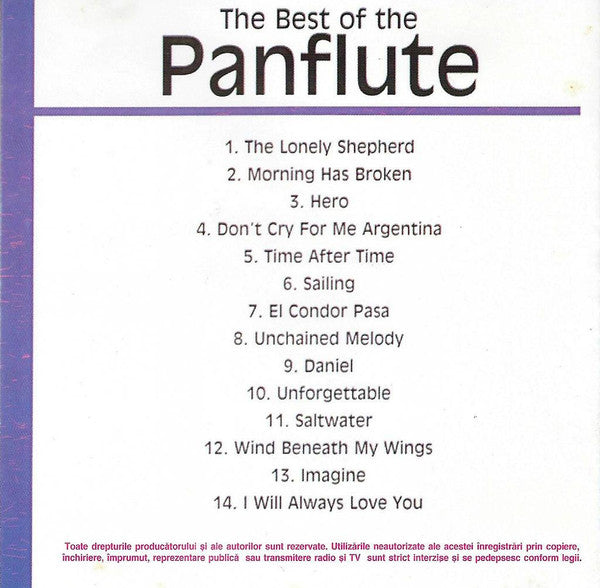 Various : The Best Of The Panflute (CDr, CD-ROM)