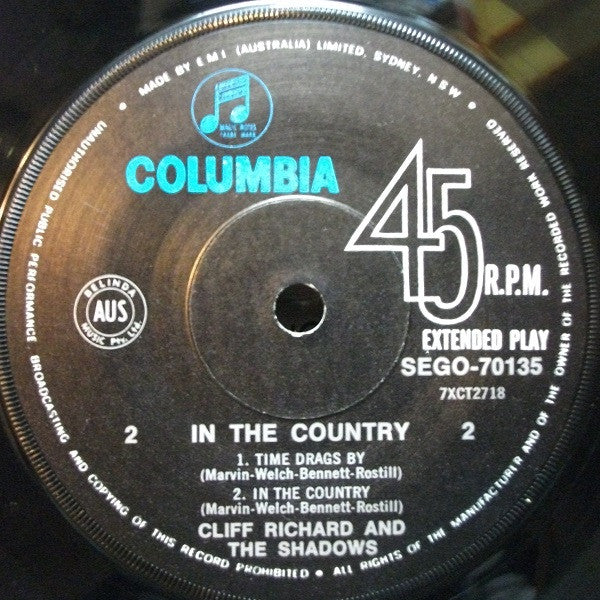 Cliff Richard And The Shadows* : 'In The Country' (7", EP, Mono)