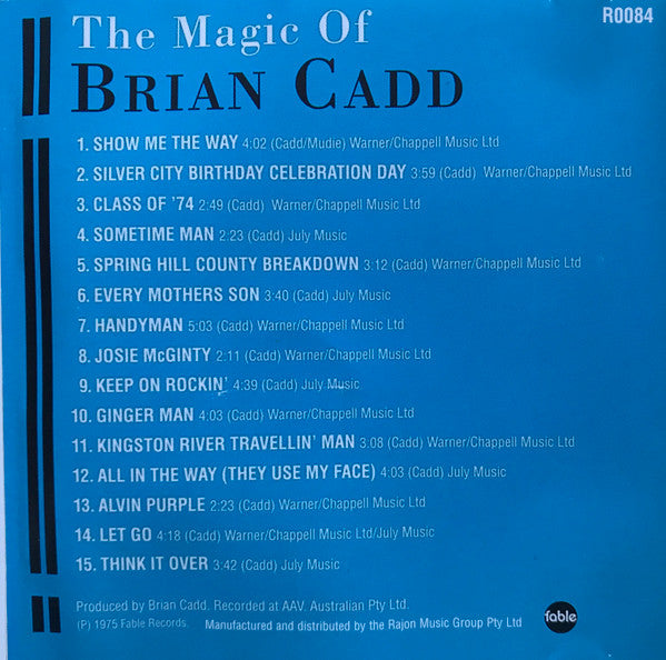 Brian Cadd : The Magic Of Brian Cadd (CD, Comp, RE)