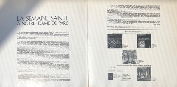 Maîtrise De Notre-Dame De Paris, Les Choeurs De La Cathédrale De Notre-Dame De Paris Et Pierre Cochereau : La Semaine Sainte A Notre-Dame De Paris (LP)