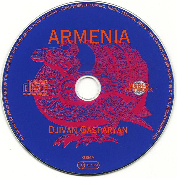 Djivan Gasparyan : Armenia: Heavenly Duduk (CD, Album)
