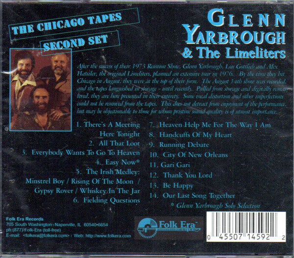 Glenn Yarbrough & The Limeliters : The Chicago Tapes Second Set (CD)