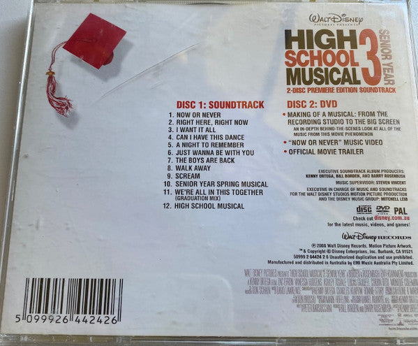 The High School Musical Cast : High School Musical 3 : Senior Year 2-Disc Premiere Edition Soundtrack (CD, Album + DVD-V, PAL)