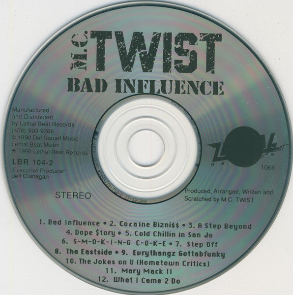 MC Twist : Bad Influence (CD, Album)