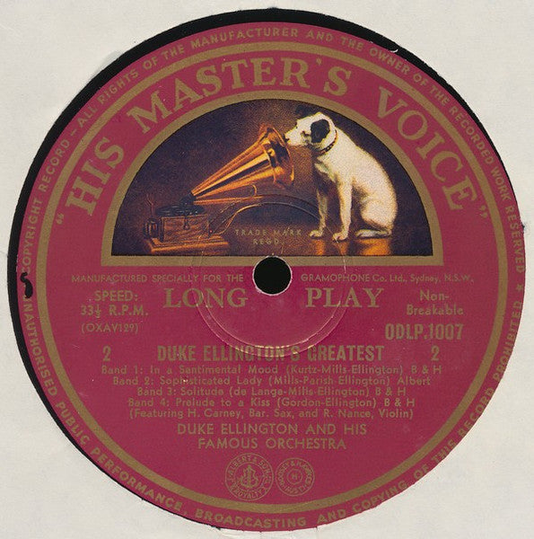 Duke Ellington And His Famous Orchestra* : Duke Ellington's Greatest (10", Comp)