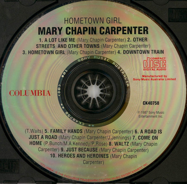 Mary Chapin Carpenter : Hometown Girl (CD, Album, RE)