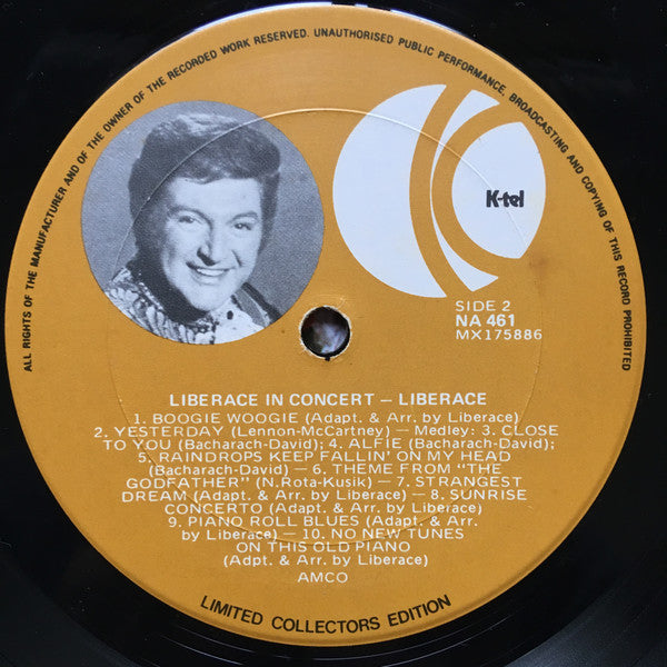 Liberace : In Concert (LP, Ltd)