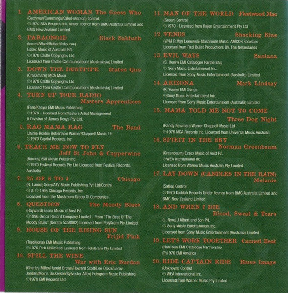Various : Immortal Rock 1970 (CD, Comp)