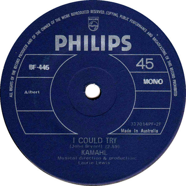 Kamahl : Sounds Of Goodbye (7", Single, Mono, RP, Blu)