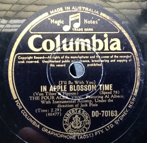 The Four Aces Featuring Al Alberts : Mister Sandman / In Apple Blossom Time (Shellac, 10")