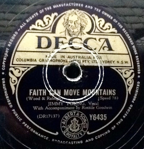 Jimmy Young (5) : Moon Above Malaya / Faith Can Move Mountains (Shellac, 10")