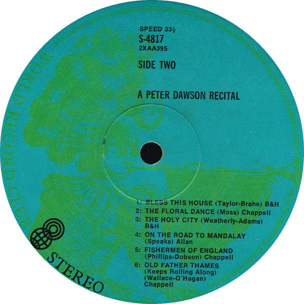Peter Dawson : A Peter Dawson Recital (LP, Comp, Mono, Club, RE)