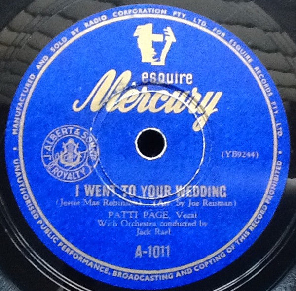 Patti Page : You Belong To Me / I Went To Your Wedding (Shellac, 10")