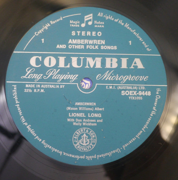 Lionel Long : Amberwren And Other Folk Songs (LP)