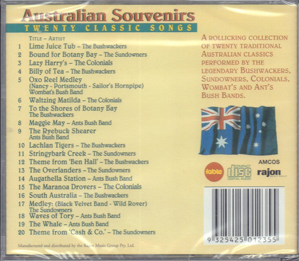 Various : Australian Souvenirs Twenty Classic Songs (CD, Album, Comp)