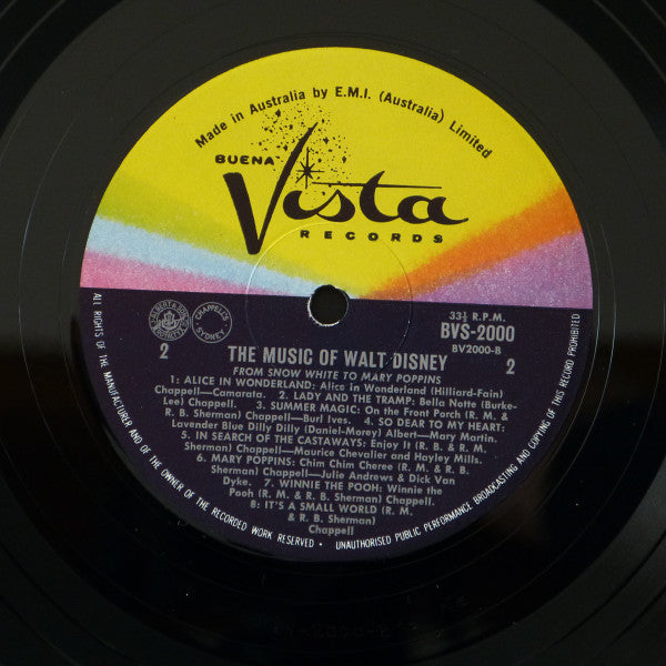 Various : The Music Of Walt Disney (LP, Comp, Mono)