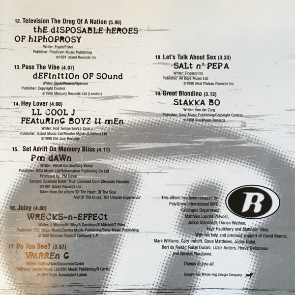 Various : The One & Only Rap Album (CD, Comp)