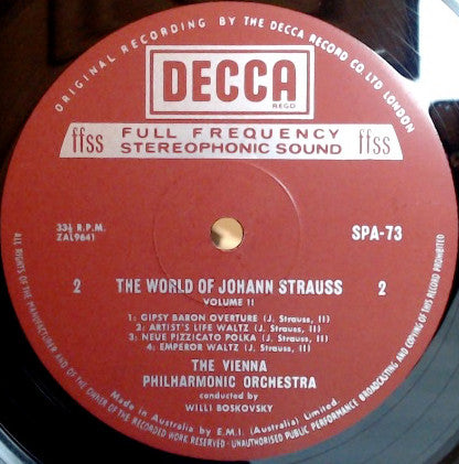 Johann Strauss* - Vienna Philharmonic*, Willi Boskovsky / Hans Knappertsbusch : The World Of Johann Strauss Vol. 2 (LP, Comp)