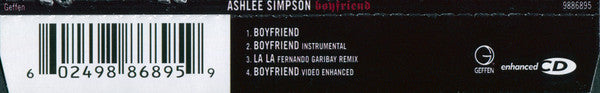 Ashlee Simpson : Boyfriend (CD, Single, Enh, Ltd)