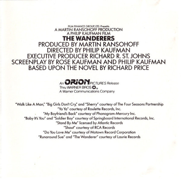 Various : The Wanderers - Original Motion Picture Soundtrack (CD, Comp, RE)
