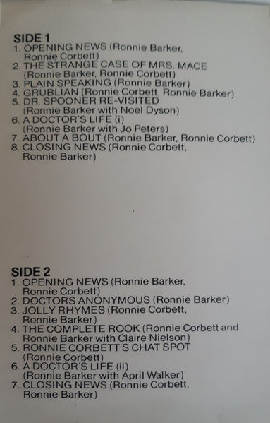 The Two Ronnies : The Two Ronnies (Cass, Album, Mono)