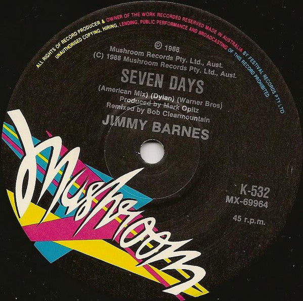 Jimmy Barnes : Waitin' For The Heartache (7", Single, Ltd)