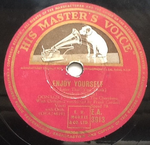 Donald Peers : Harry Lime Theme / Enjoy Yourself (Shellac, 10")