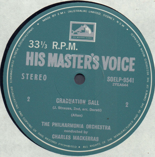 Offenbach*, J. Strauss*, Philharmonia Orchestra, Sir Charles Mackerras : Gaite Parisienne / Graduation Ball (LP)